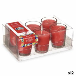 Parfümierte Kerzen-Set Acorde 48-A-AR Rote Früchte Trinkglas (12 Stück)