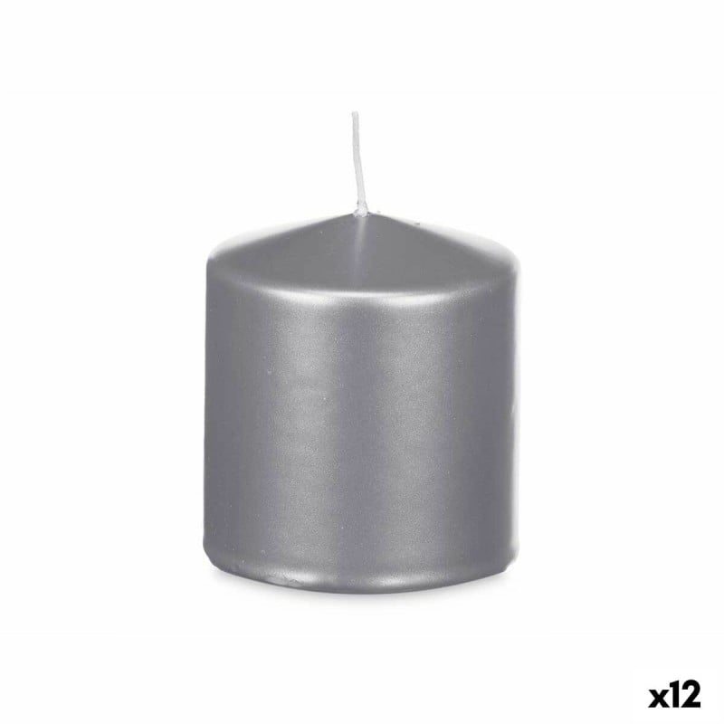 Candle Acorde 92543 Silver 9 x 10 x 9 cm (12 Units)