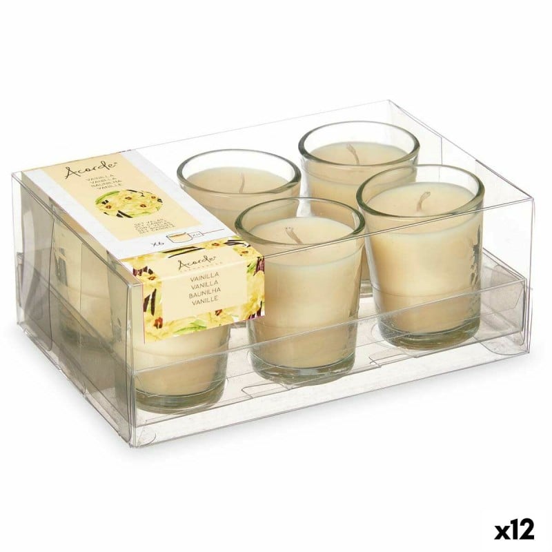 Parfümierte Kerzen-Set Acorde 48-C-AR Vanille Trinkglas (12 Stück)