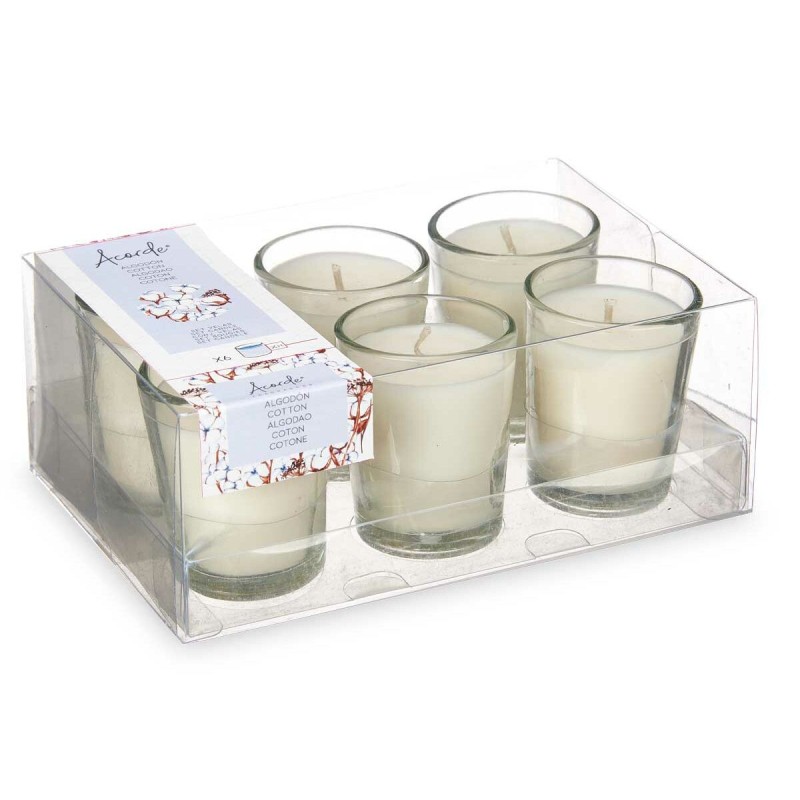 Scented Candle Set Acorde 48-G-AR Cotton Glass (12 Units)