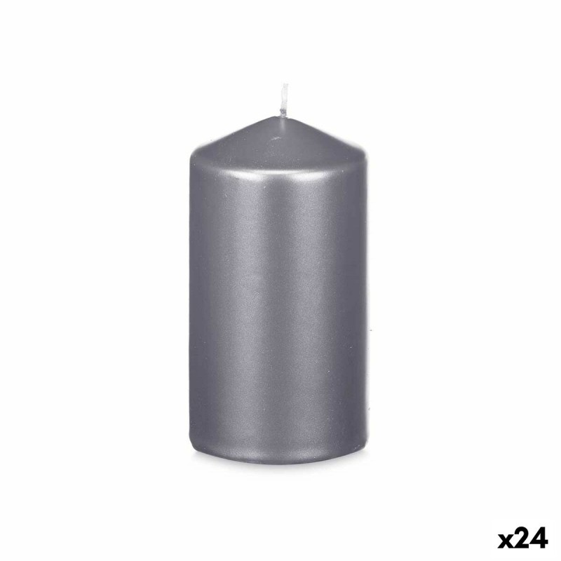 Candle Silver 7 x 13 x 7 cm (24 Units)