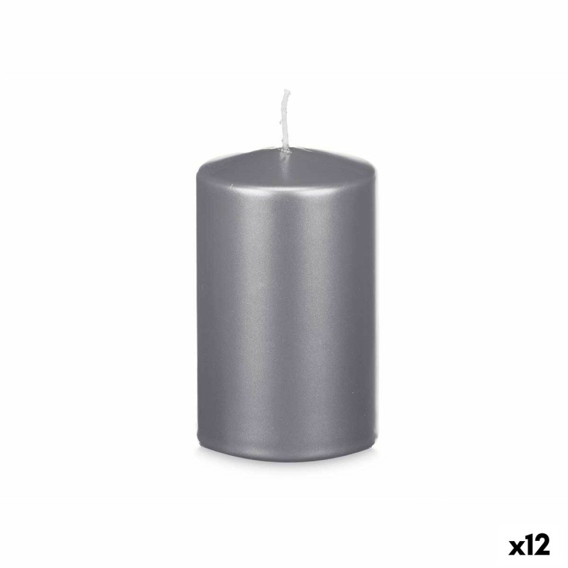 Candle Silver 9 x 15 x 9 cm (12 Units)