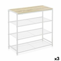 Étagère Confortime Blanc Bois Métal 60 x 30 x 63,5 cm (3 Unités)