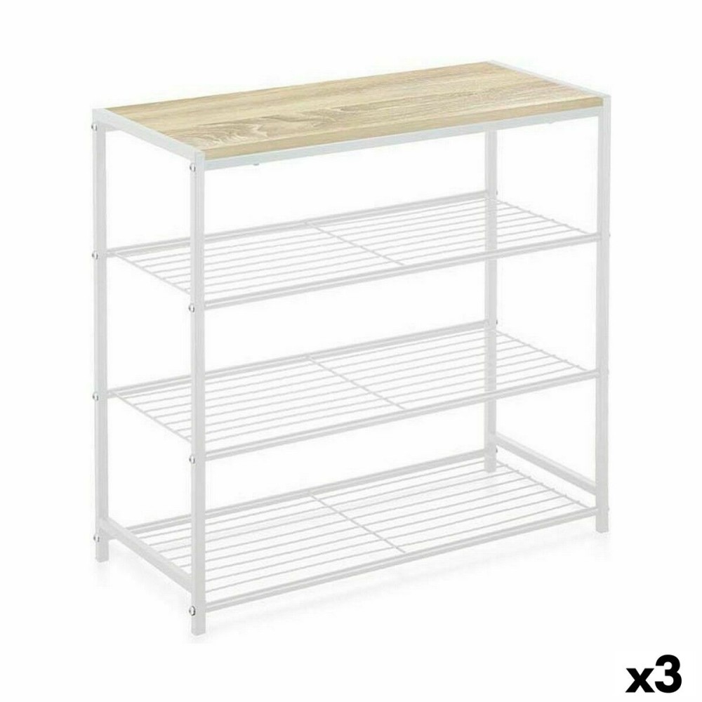 Regal Confortime Weiß Holz Metall 60 x 30 x 63,5 cm (3 Stück)