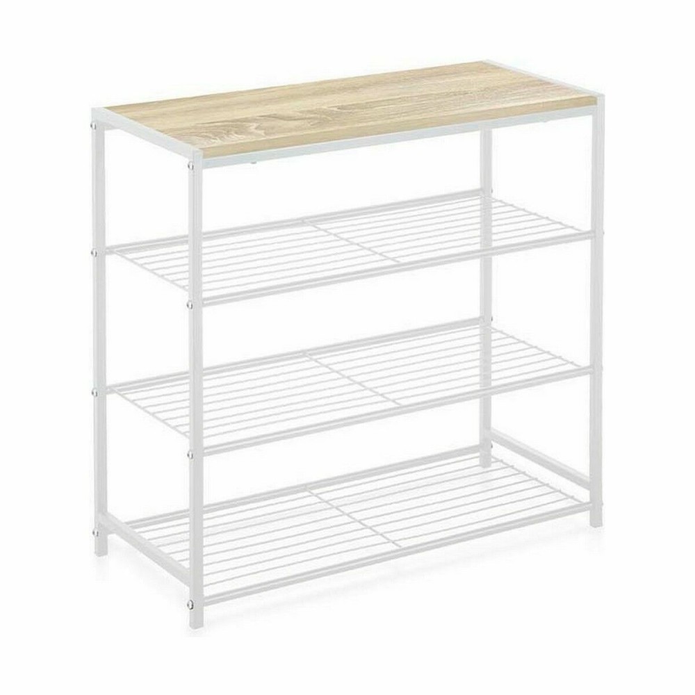 Étagère Confortime Blanc Bois Métal 60 x 30 x 63,5 cm (3 Unités)