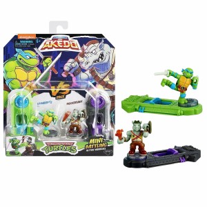 Figurines de combat Teenage Mutant Ninja Turtles Legends of Akedo: Leonardo vs Rocksteady