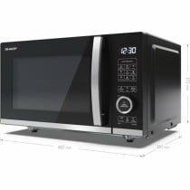 Microwave with Grill Sharp Black 20 L 800 W 1200 W