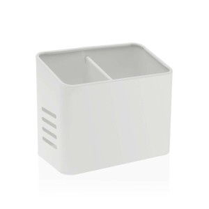 Cutlery Organiser Versa White Metal Steel 9,5 x 16 x 13,5 cm