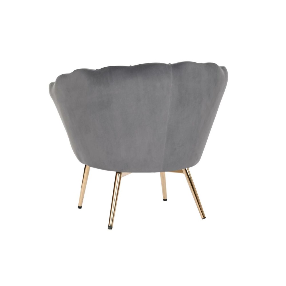 Siège DKD Home Decor Gris Doré Métal 85 x 85 x 91 cm