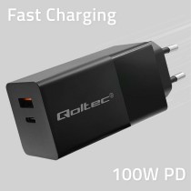 Chargeur mural Qoltec 52382 Noir 100 W (1 Unités)