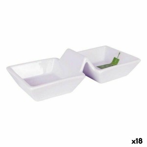 Bowl La Mediterránea Yummy White 17,5 x 7,8 x 4,2 cm (18 Units) (17,5 x 7,8 x 4,2 cm)