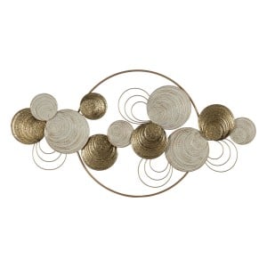 Wall Decoration White Golden Iron 132,1 x 5,1 x 69,2 cm