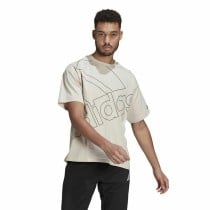 Herren Kurzarm-T-Shirt Adidas Giant Logo Beige