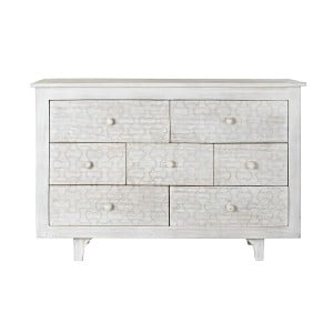 Commode DKD Home Decor Blanc Multicouleur Métal Bois de manguier Indien 30 x 40 cm 112 x 35 x 75 cm