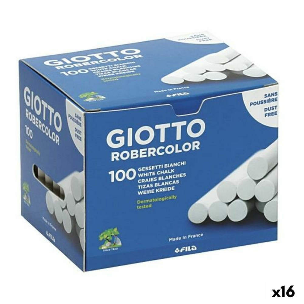 Chalks Giotto Robercolor White 16 Units 100 Pieces