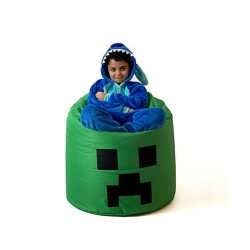 Pouf GO GIFT Vert Oxford minecraft