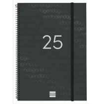 Diary Finocam YEAR Black A4 21 x 29,7 cm 2025