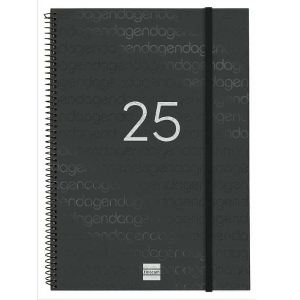 Diary Finocam YEAR Black A4 21 x 29,7 cm 2025