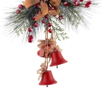 Décorations de Noël Rouge Multicouleur Métal Plastique Fibre Cloches 36 x 6,5 x 42 cm