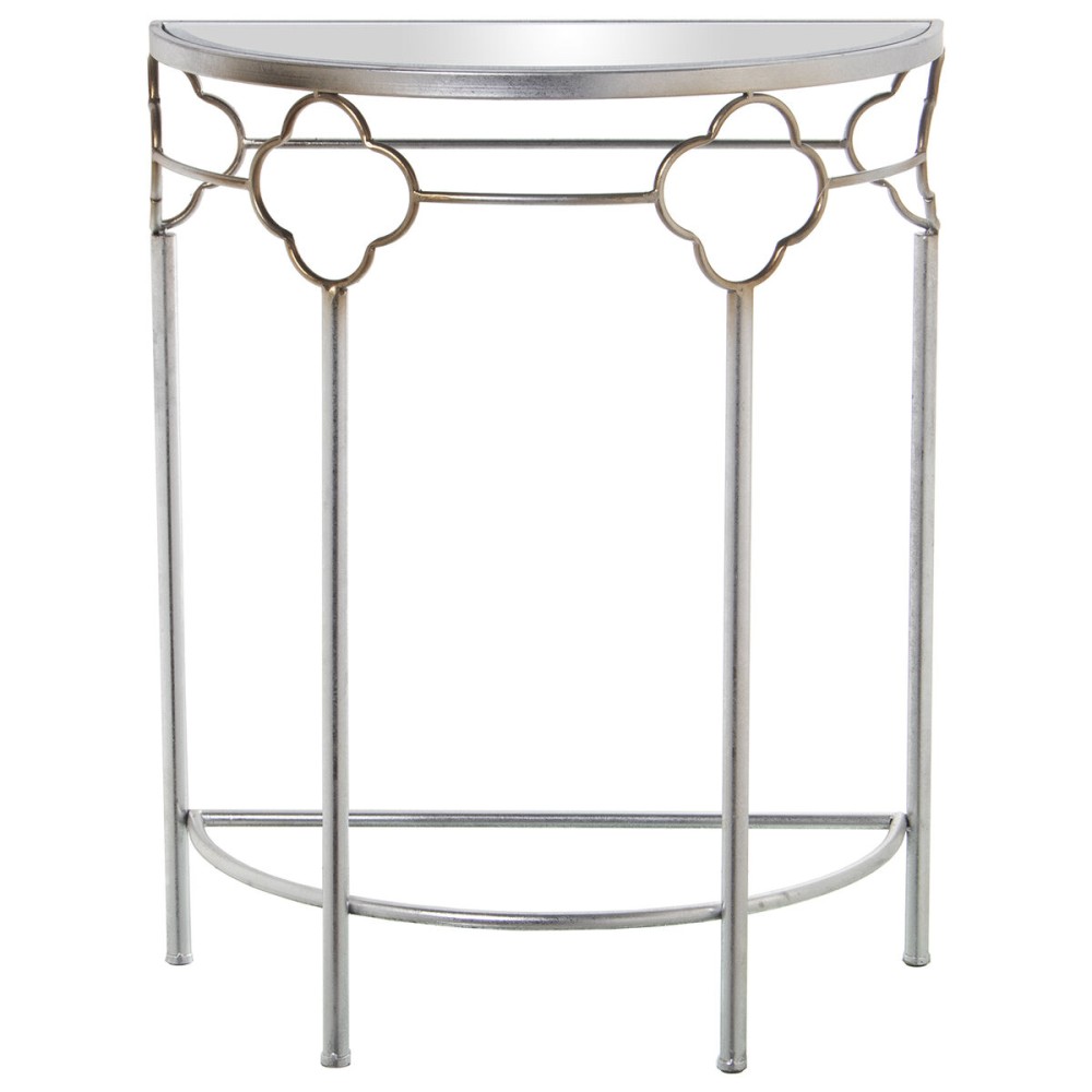 Console Alexandra House Living Transparent Silver Metal 60 x 75 x 31 cm