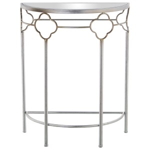 Console Alexandra House Living Transparent Silver Metal 60 x 75 x 31 cm