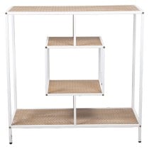 Console Alexandra House Living White Brown Metal 80 x 80 x 35 cm