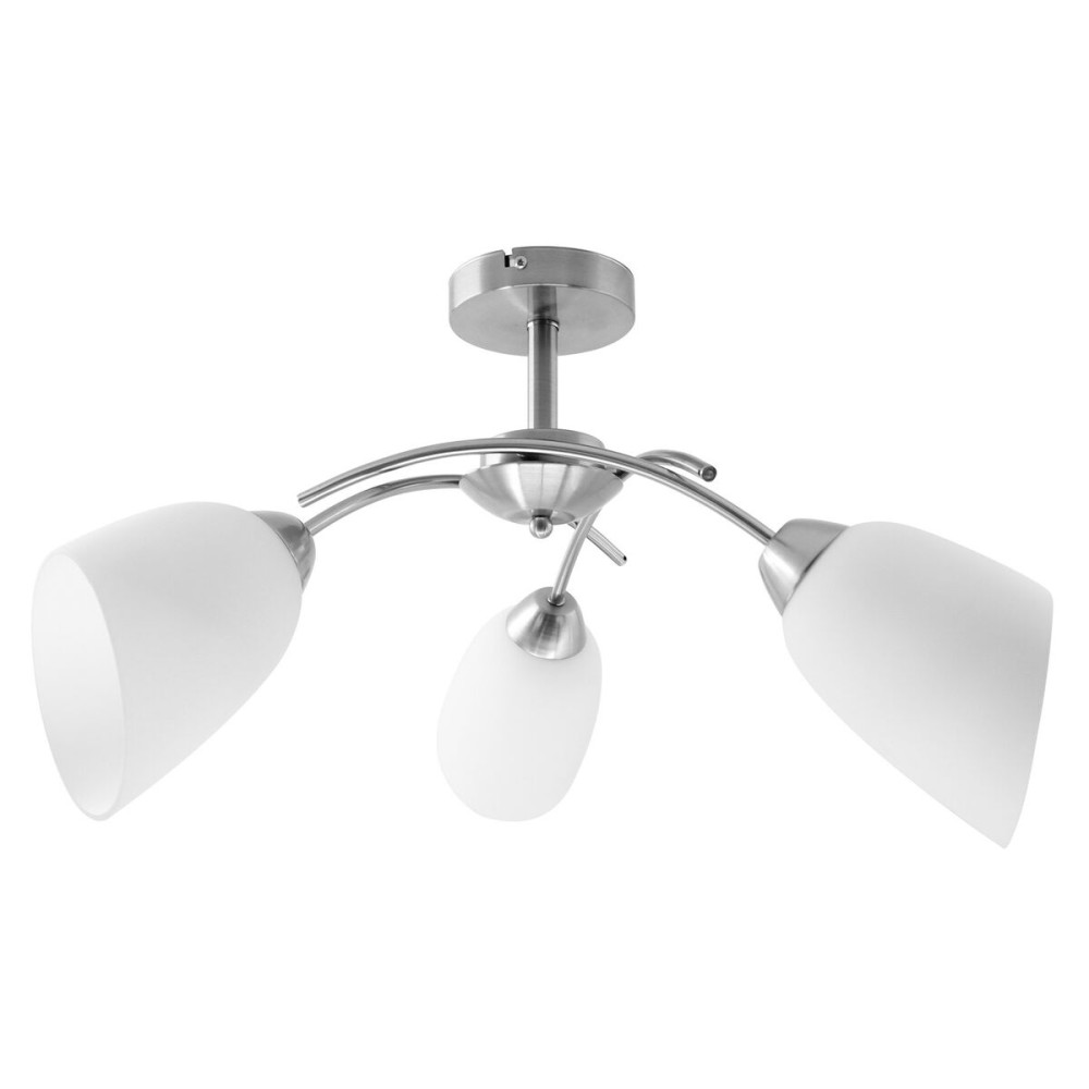 Ceiling Light Activejet NIKITA 3P Nikiel White nickel Metal Glass 120 W