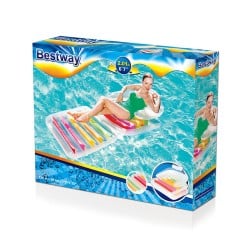 Bestway Aufblasbarer Klappstuhl Regenbogen 201x89 cm Strand und Pool 43023