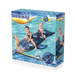 Bestway Aufblasbare Walhai Figur mit Griffen 193x122 cm +3 Jahre Strand und Pool 41482