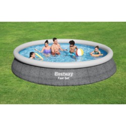 Aufblasbarer Pool Bestway Grau 9677 L 457 x 84 cm