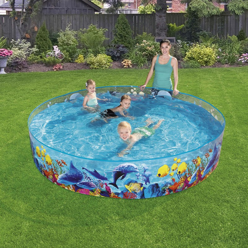 Bestway Piscine Rigide Infantile PVC Marine 244x46 cm +3 Ans Jardin 55031