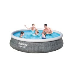 Aufblasbarer Pool Bestway Grau 7340 L 396 x 84 cm