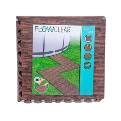 Bestway Suelo Pool-Schaum Holzstil Retractil 12 Stücke 50x50 cm Garten 58712