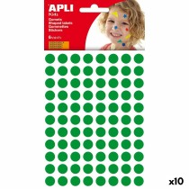 Autocollants Apli Kids Gomets Vert Rond (10 Unités)