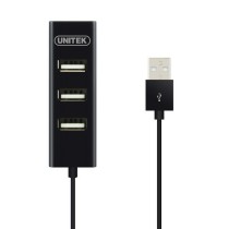 3-Port USB Hub Unitek Y-2140 Black