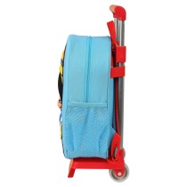 Cartable à roulettes Disney Rouge Bleu clair (28 x 10 x 67 cm)