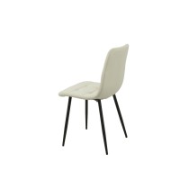 Chaise Romimex Blanc Velours Métal 45 x 89 x 55 cm