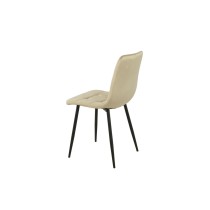 Chaise Romimex Beige Velours Métal 45 x 89 x 55 cm