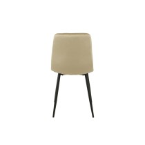 Chair Romimex Beige Velvet Metal 45 x 89 x 55 cm