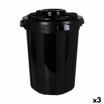 Abfalleimer Dem Hop Schwarz 70 L (3 Stück)