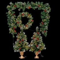 Sapin de Noël Vert Multicouleur 80 x 45 x 18 cm (4 Unités)