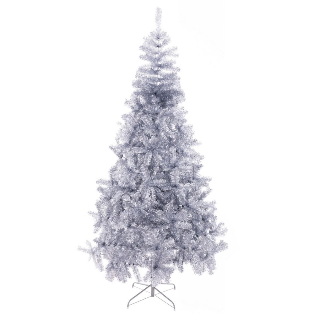 Christmas Tree Silver Metal Plastic 120 X 120 X 240 CM