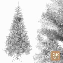 Sapin de Noël Argenté Métal Plastique 120 X 120 X 240 CM