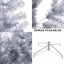 Christmas Tree Silver Metal Plastic 120 X 120 X 240 CM