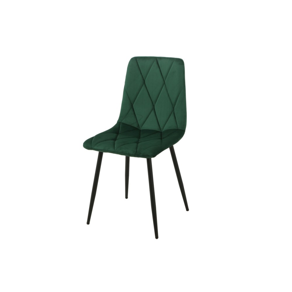 Chair Romimex Green Velvet Metal 45 x 89 x 55 cm