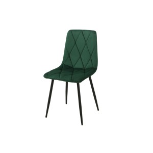 Chair Romimex Green Velvet Metal 45 x 89 x 55 cm