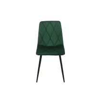 Chair Romimex Green Velvet Metal 45 x 89 x 55 cm