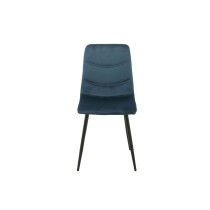 Chair Romimex Blue Velvet Metal 45 x 89 x 55 cm