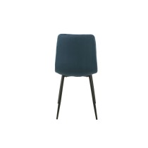 Chair Romimex Blue Velvet Metal 45 x 89 x 55 cm