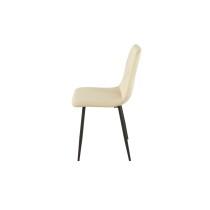 Chair Romimex Beige Velvet Metal 45 x 89 x 55 cm